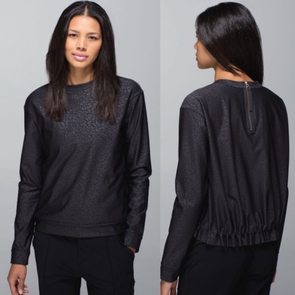 lululemon athletica Tops - NWT Lululemon Black Floral Departure Top